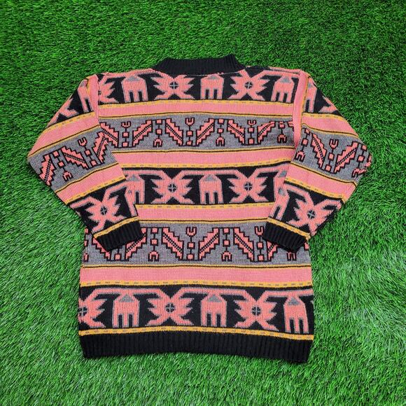 Vintage Tribal Sweater Womens S/M 18x25 USA - Picture 2 of 10